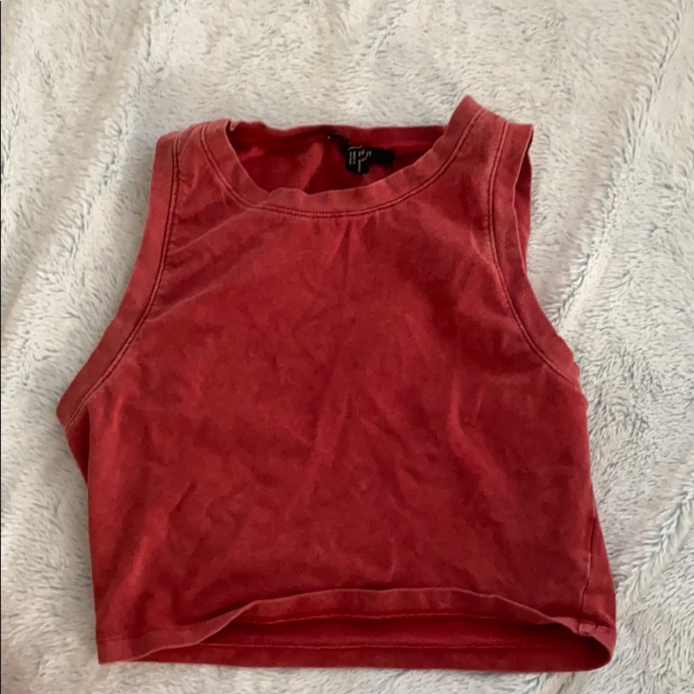 Red crop top